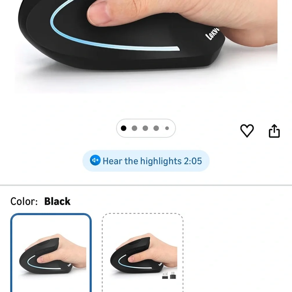 Black Ergonomic Mouse